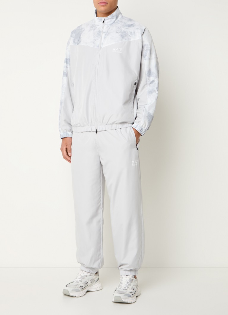 Armani Trainingspak met ritszakken en logo • Lichtgrijs • de Bijenkorf