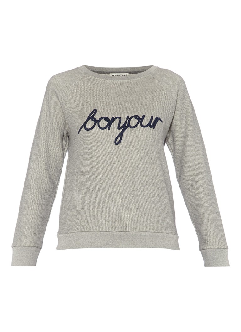 Whistles Bonjour sweater met frontprint • de Bijenkorf