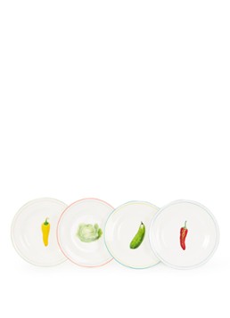 &Klevering Vegetable ontbijtbord 21 cm set van 4 • Gebroken wit • de Bijenkorf
