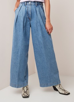 Acne Studios Acne Studios Pakita high waist loose fit jeans met plooien