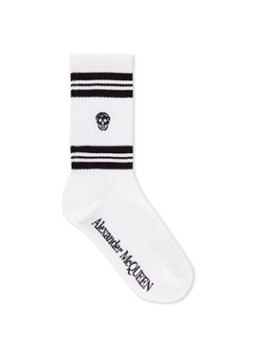 Alexander McQueen Skull sokken met streepdetail