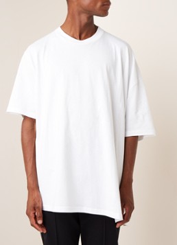 Balenciaga Oversized asymmetrisch T-shirt van katoen