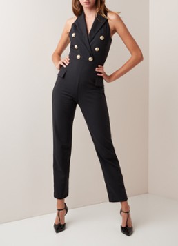 Balmain Double breasted slim fit jumpsuit in wolblend