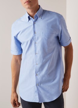 Browns & Brooklane Comfort fit button down-overhemd met korte mouw