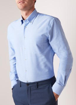Browns & Brooklane Comfort fit overhemd met button down-kraag
