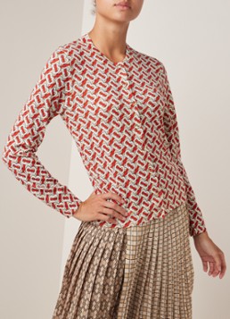 BURBERRY Chubut fijngebreid vest met monogram logodessin