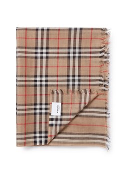 BURBERRY Gauze sjaal met ruitdessin 220 x 70 cm
