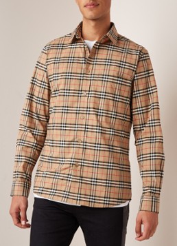 BURBERRY Simpson regular fit overhemd met ruitdessin