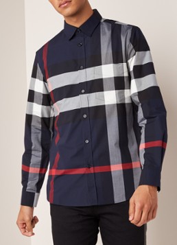 BURBERRY Somerton regular fit overhemd met ruitdessin