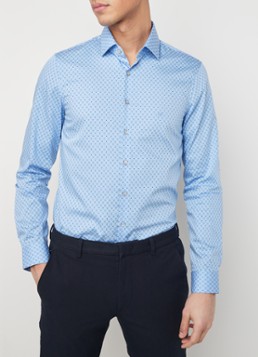 Calvin Klein Slim fit overhemd met stippendessin
