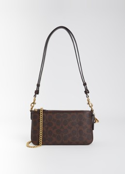 Coach Audry crossbodytas van leer met logoprint