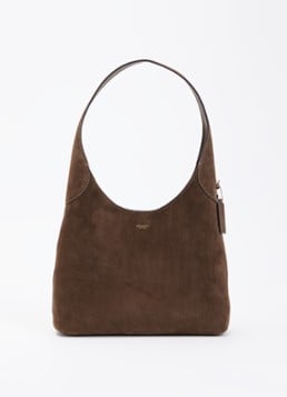 Coach Brooklyn 28 schoudertas van suède met logo