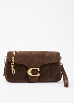 Coach Tabby 19 crossbodytas van quilted suède met afneembare schouderriem