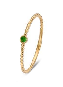Diamond Point Geelgouden ring 0.04 ct smaragd Joy