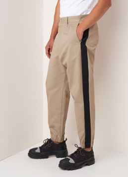 Diesel P-Lev tapered fit oversized chino broek met streepdetail