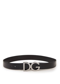Dolce & Gabbana DG riem van kalfsleer