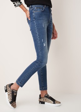 Dolce & Gabbana Dolce & Gabbana High waist skinny fit cropped jeans met medium wassing