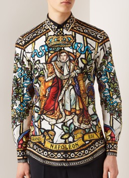 Dolce & Gabbana Napoleon slim fit overhemd met dessin