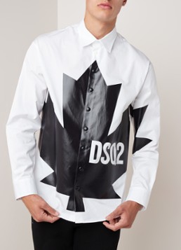 Dsquared2 Mega Maple regular fit overhemd met frontprint