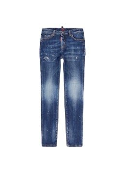 Dsquared2 Mid waist skinny fit jeans met ripped details