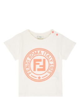Fendi T-shirt met merkapplicatie