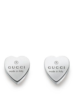 Gucci Heart oorknopjes van zilver met logo
