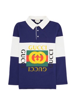 Gucci Longsleeve polo met merkopdruk