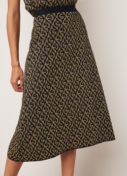Gucci Rhombus midirok met dessin en lurex