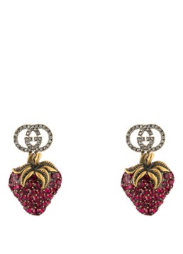 Gucci Strawberry oorhangers met logo