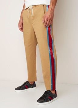 Gucci Tapered fit chino jogger met contrastbies