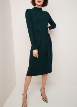 Hobbs Tilly gebreide trui-jurk met strikceintuur