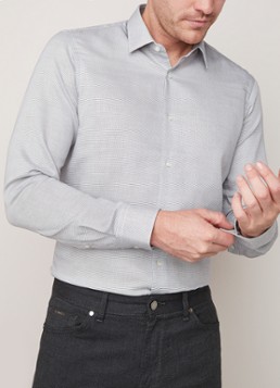 HUGO BOSS Eliott regular fit overhemd met micro structuur