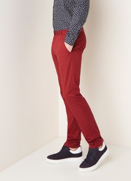 HUGO BOSS Heldor183 slim fit chino van katoen