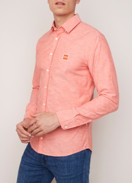 HUGO BOSS Mabsoot slim fit overhemd met logoborduring