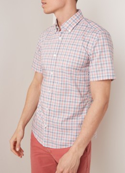 HUGO BOSS Roddy slim fit overhemd met ruitdessin
