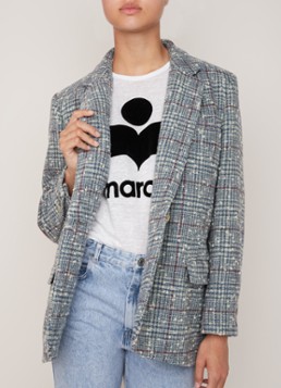 Isabel Marant Étoile Korix longline blazer van tweed
