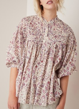 Isabel Marant Étoile Lalia blouse met plissé en ruches