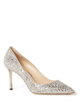 Jimmy Choo Romy 85 pump van leer met glitter