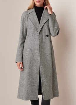 Karen Millen Mantel met striksluiting en zigzagdessin