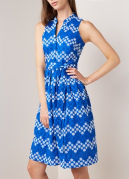 Karen Millen Mouwloze blousejurk met geborduurd bloemendessin