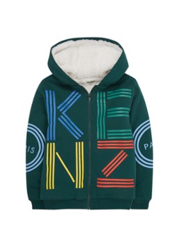 KENZO KIDS Vest met teddy voering en logodessin