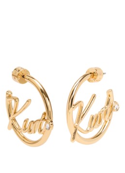 Kurt Geiger Kurt Script oorringen met kristal • Goud • de Bijenkorf