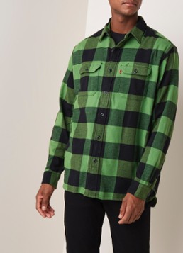 Levi's Jackson regular fit overhemd van flanel met ruitdessin