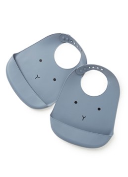 Liewood Tilda Rabbit slab van siliconen set van 2 • Blauwgrijs • de ...