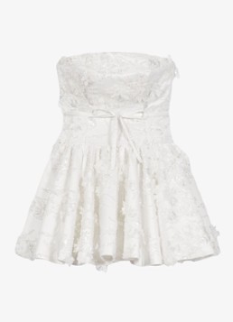 Maje Strapless Mini Jurk Van Kant Met Plooien Wit De Bijenkorf maje-strapless-mini-jurk-van-kant-met-plooien-wit-de-bijenkorf