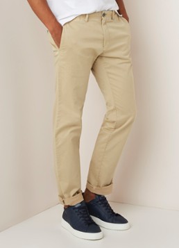 MANGO Borne slim fit chino in katoenblend