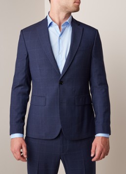 MANGO Brasilia slim fit colbert met ruitdessin
