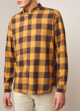 MANGO Norman slim fit overhemd met ruitdessin