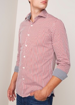 MANGO Sela slim fit overhemd met streepdessin