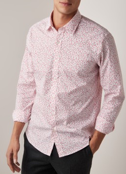 Michael Kors Slim fit overhemd met stippendessin